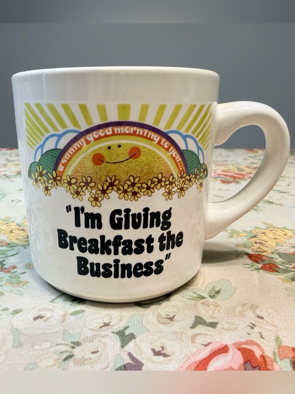 Vintage 1981 McDonald's Convention Mug | Retro Breakfast Slogan Coffee Cup